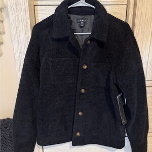 Tribal Women’s Black Shacket/Jacket with Button Closure